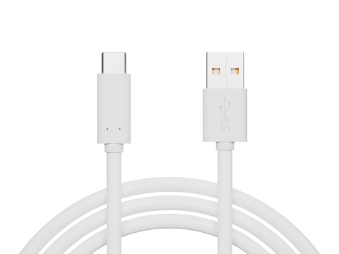 66-177# Przyłącze usb 3.0 a - usb-c 1,5m białe zawieszka