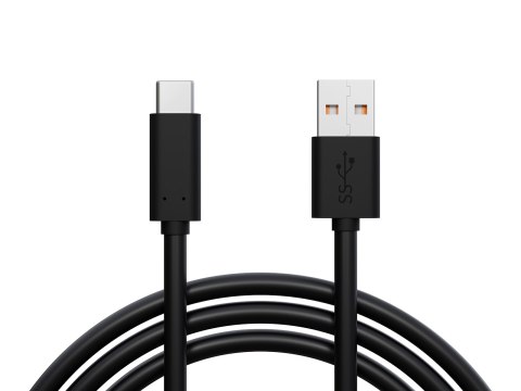 66-180# Przyłącze usb 3.0 a - usb-c 1,5m czarne zawieszka