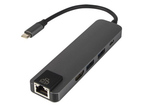 86-060# Karta sieciowa usb-c hub rj45 + hdmi k-03"