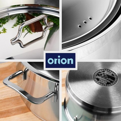 Garnek Stalowy 18,2 L ORION ANETT Mega 30 cm Indukcja Zmywarka