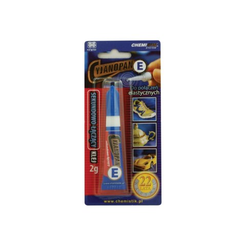 Klej błyskawiczny cyjanopan e elastyczne spoiwo 2g tubka