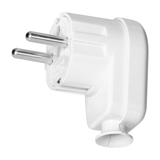 Wtyczka kątowa Uni-Schuko 16A, 230V, biała