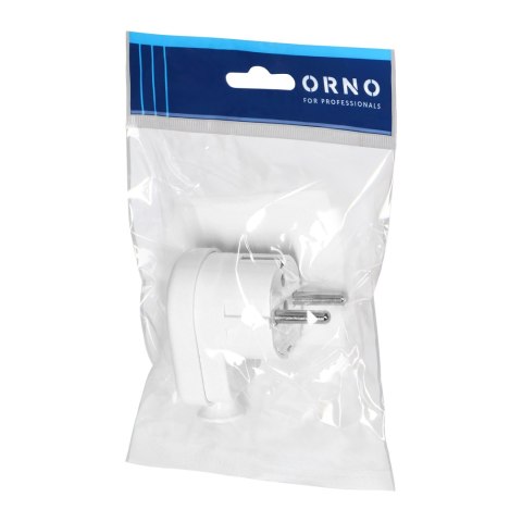 Wtyczka kątowa Uni-Schuko 16A, 230V, biała