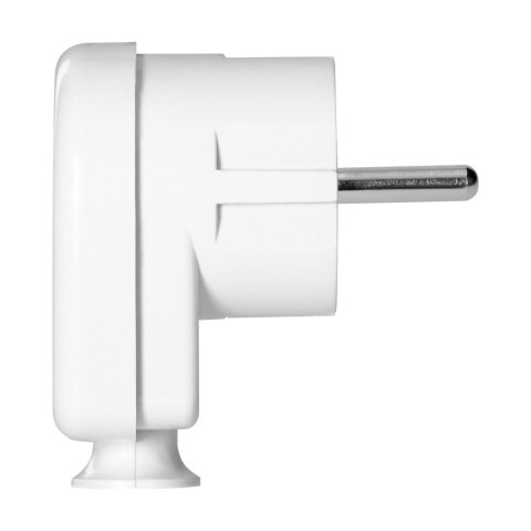Wtyczka kątowa Uni-Schuko 16A, 230V, biała
