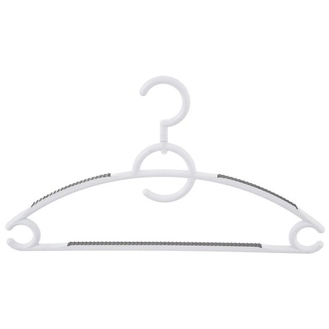 Wieszaki na Ubrania Antypoślizgowe Białe 4 szt. ORION Obrotowy Hak