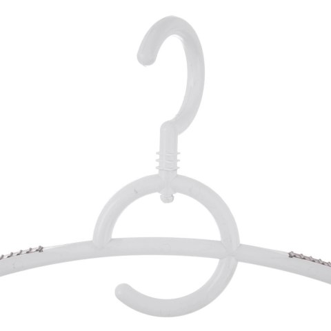 Wieszaki na Ubrania Antypoślizgowe Białe 4 szt. ORION Obrotowy Hak
