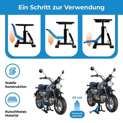 Podnośnik motocyklowy BITUXX 150 kg regulowany warsztatowy platforma antypoślizgowa