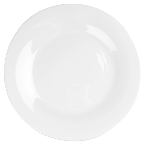 Talerze Obiadowe Płytkie Szkło Białe 6 szt. VILDE 25,5 cm Opalowe