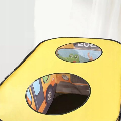 Duży namiot dla dzieci do zabawy Wesoły Autobus samo rozkładający się