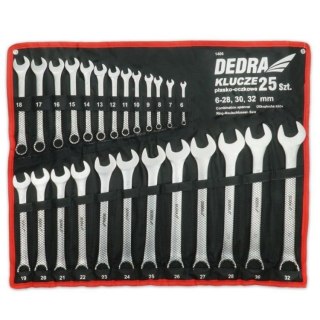 KOMPLET KLUCZY PŁASKO-OCZKOWYCH 25-SZTUK 6-32MM