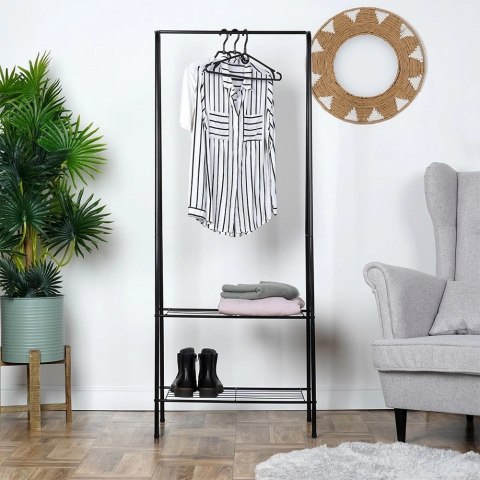 Wieszak Stojak na Ubrania Metalowy Stojący Podłogowy Pojemny VILDE 153 cm