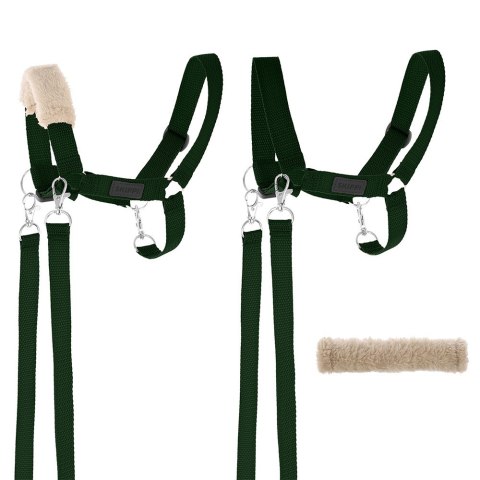 Hobby Horse A3 Skippi duży czarny, ciemnozielony kantar, wodze, mufka