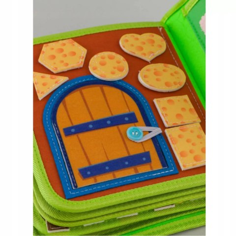 Sensoryczna książeczka dla dzieci farma zwierzątka na rzepy Montessori