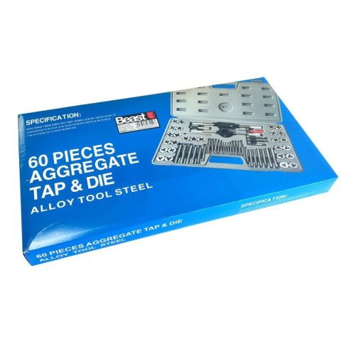 Zestaw NARZYNEK I GWINTOWNIKÓW walizka kalibrownik 60 szt M3-M12 4-1/2" NC NF PRO