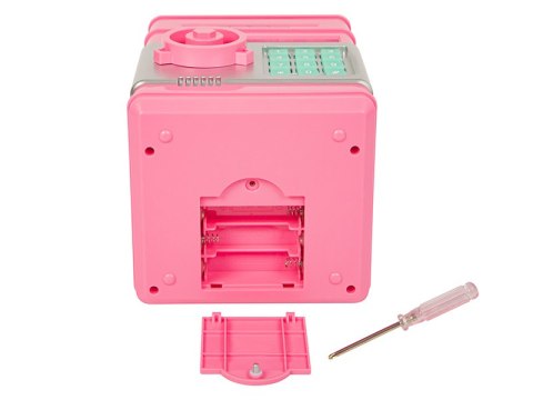 44-708# Sejf kasetka na zamek elektroniczny sb-06 różowy