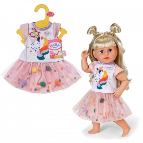 Sukienka jednorożca z tutu baby born 43 cm