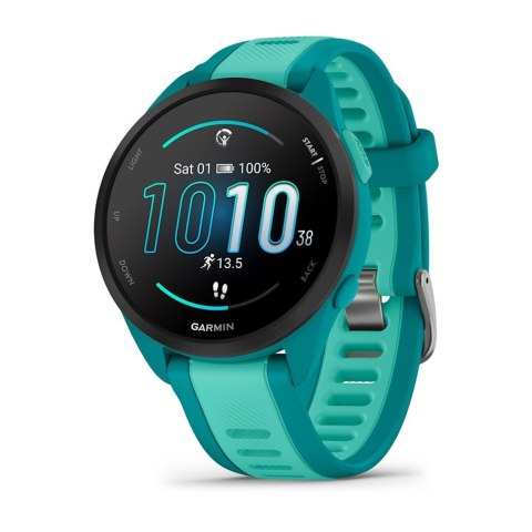 Zegarek sportowy Garmin Forerunner 165 Music AMOLED 43mm Turquoise Aqua