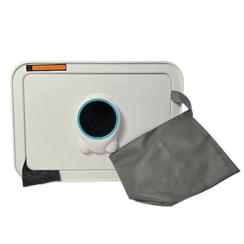 Biały sejf biurowy na kluz i kod skarbonka elektroniczna