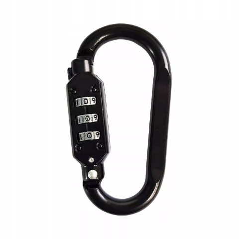 Karabińczyk z szyfrem mocne zapięcie brelok do wózka 3 cyfrowa