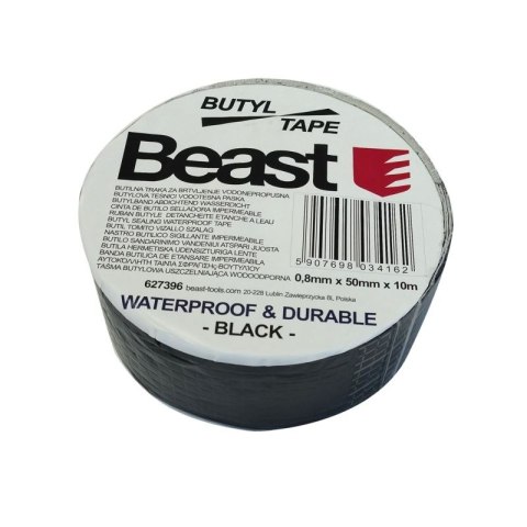 Taśma butylowa CZARNA uszczelniająca wodoodporna 0,8x50mm 10M BUTYL UV BLACK WATERPROOF