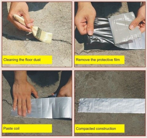 Taśma butylowa CZARNA uszczelniająca wodoodporna 0,8x50mm 10M BUTYL UV BLACK WATERPROOF