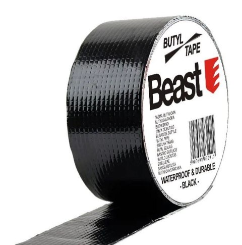 Taśma butylowa CZARNA uszczelniająca wodoodporna 0,8x50mm 5M BUTYL UV BLACK WATERPROOF