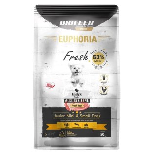 BIOFEED Euphoria fresh meat Junior Indyk Mono XS/S 50gr