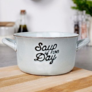 Miska bulionówka ceramiczna niebieska 600 ml