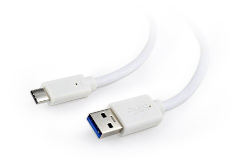 Kabel GEMBIRD CCP-USB3-AMCM-1M-W (USB typu C M - USB 3.0 M; 1m; kolor biały)