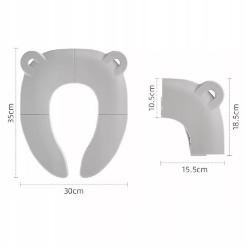 Składana nakładka podróżna turystyczna na sedes dla dzieci miś