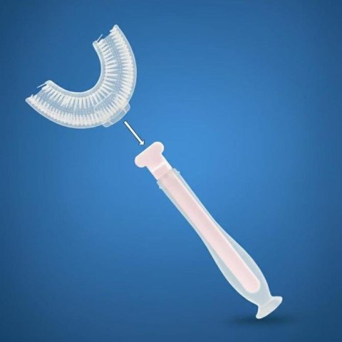 2322 SZCZOTECZKA SILIKONOWA "U" DO ZĘBÓW RÓŻOWA BL232