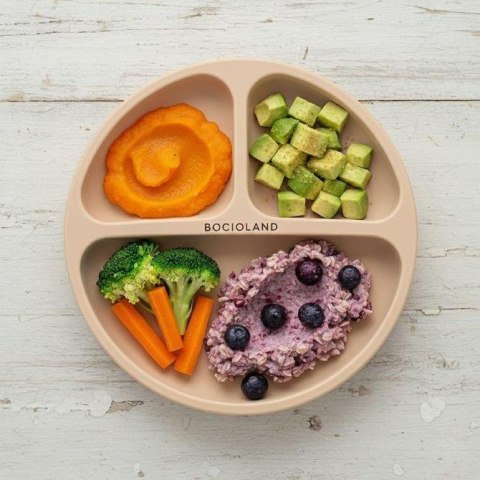 5880 TALERZYK 3-DZIELNY Z PRZYSSAWKAMI BEŻOWY BL588