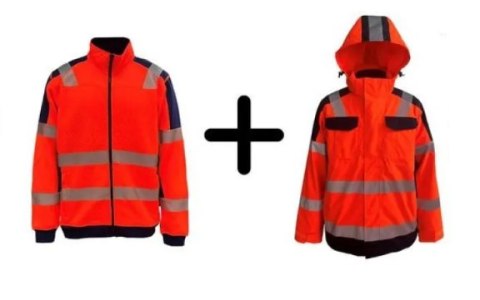 KURTKA PRZECIWDESZCZOWA Z PODPINKĄ, POMARAŃCZOWA, ROZ. S