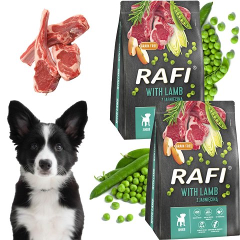 Sucha Karma Dla Psa RAFI JUNIOR z Jagnięciną 3 kg - 2 szt.