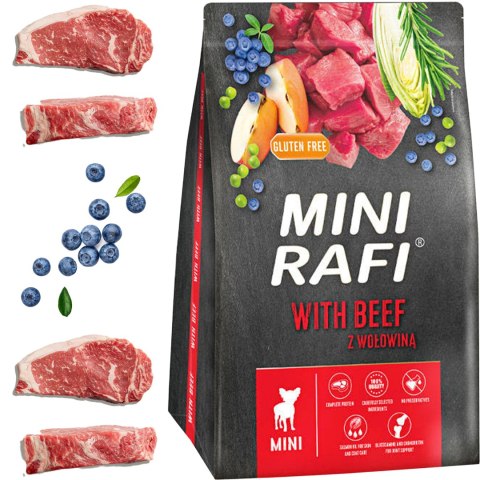 Sucha Karma Dla Psa RAFI MINI Adult z Wołowiną 3 kg - 1 szt.