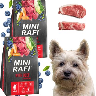 Sucha Karma Dla Psa RAFI MINI Adult z Wołowiną 3 kg - 2 szt.