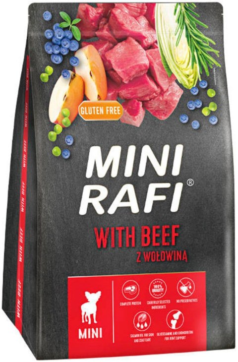Sucha Karma Dla Psa RAFI MINI Adult z Wołowiną 3 kg - 2 szt.