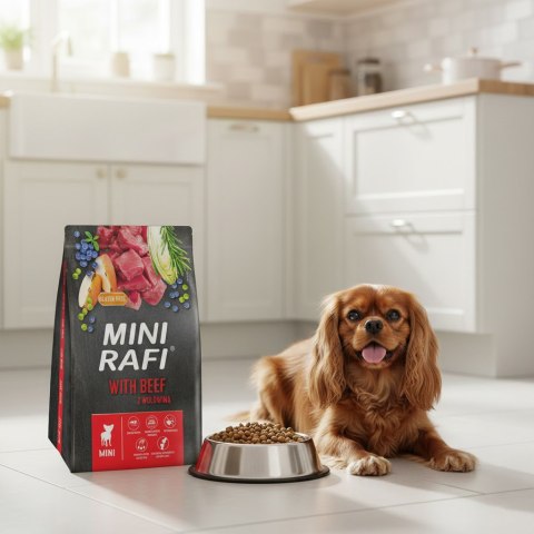 Sucha Karma Dla Psa RAFI MINI Adult z Wołowiną 3 kg - 2 szt.