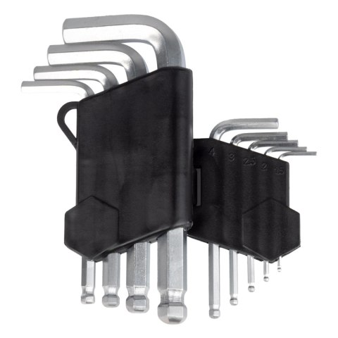 Klucze imbus krótkie imbusy zestaw crv 9 szt. amio-01041