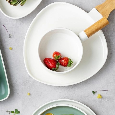 Talerz Miska do Serwowania Sałatek Przekąsek Porcelana NAVA 25 x 14,5 cm