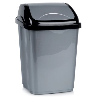 Kosz na Śmieci Plastikowy Szary 16 L ORION Wytrzymały i Pojemny