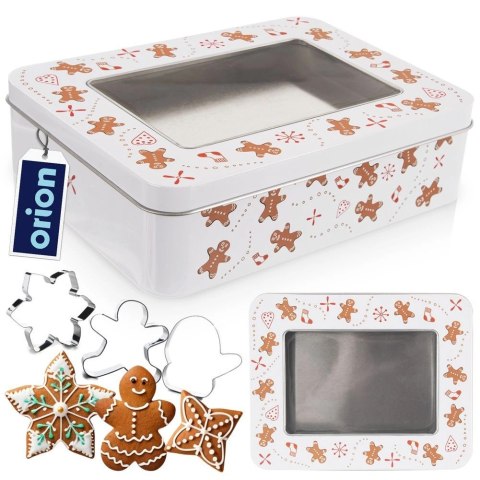 Puszka Pojemnik na Ciastka Świąteczne 18 x 14,5 x 5 cm ORION Pierniczek