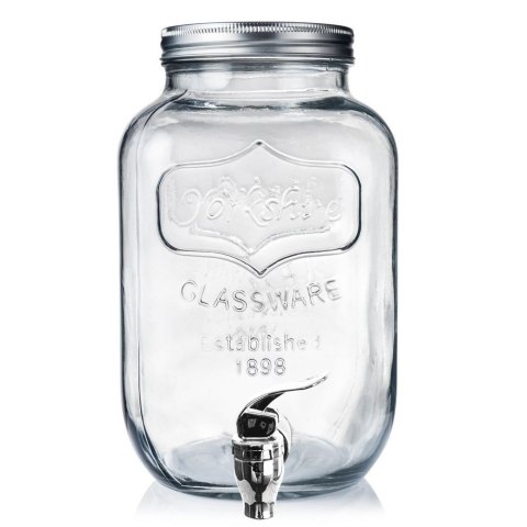 Słój Słoik do Napojów Dystrybutor z Kranikiem Szklany ORION 4 L