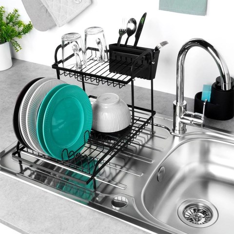Suszarka na Naczynia 2-Poziomowa Czarna RADKA na Sztućce 42,5 cm ORION