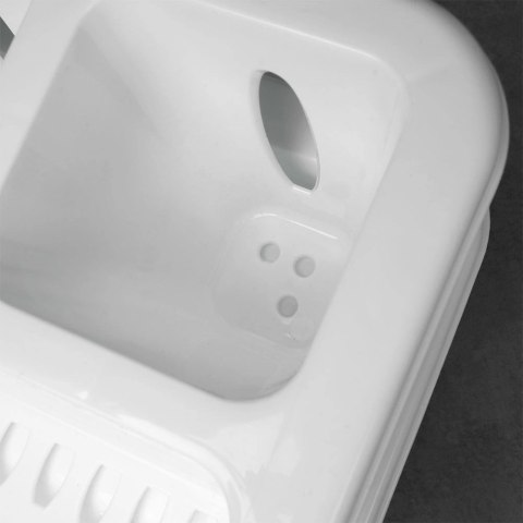 Suszarka na Naczynia Talerze Szara Pojemna Biała ORION 46 x 37 x 8,5 cm