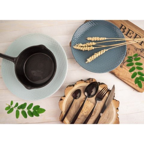 Zestaw Sztućców Stalowy Czarny Dekoracjny ORION 24 el. dla 6 osób