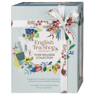 KOLEKCJA HERBATEK OWOCOWO - ZIOŁOWYCH BIO PIRAMIDKI (YOUR WELLNESS - 6 SMAKÓW) (12 x 2 g) 24 g - ENGLISH TEA SHOP ORGANIC