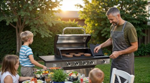 GRILL GAZOWY 4+1 STAL NIERDZEWNA 11,7KW