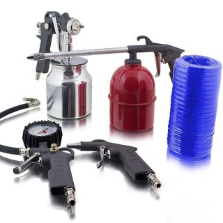 AKCESORIA DO SPRĘŻARKI KOMPRESORA 5 ELEMENTÓW BITUXX WĄŻ SPIRALNY 5M