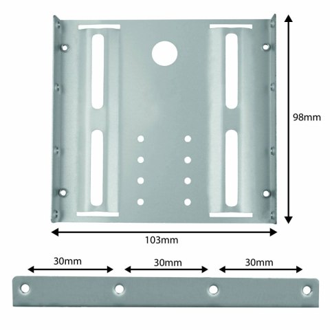 MC-655 37442 Adapter redukcja HDD/SSD sanki szyna 3,5" na 2,5" metalowy